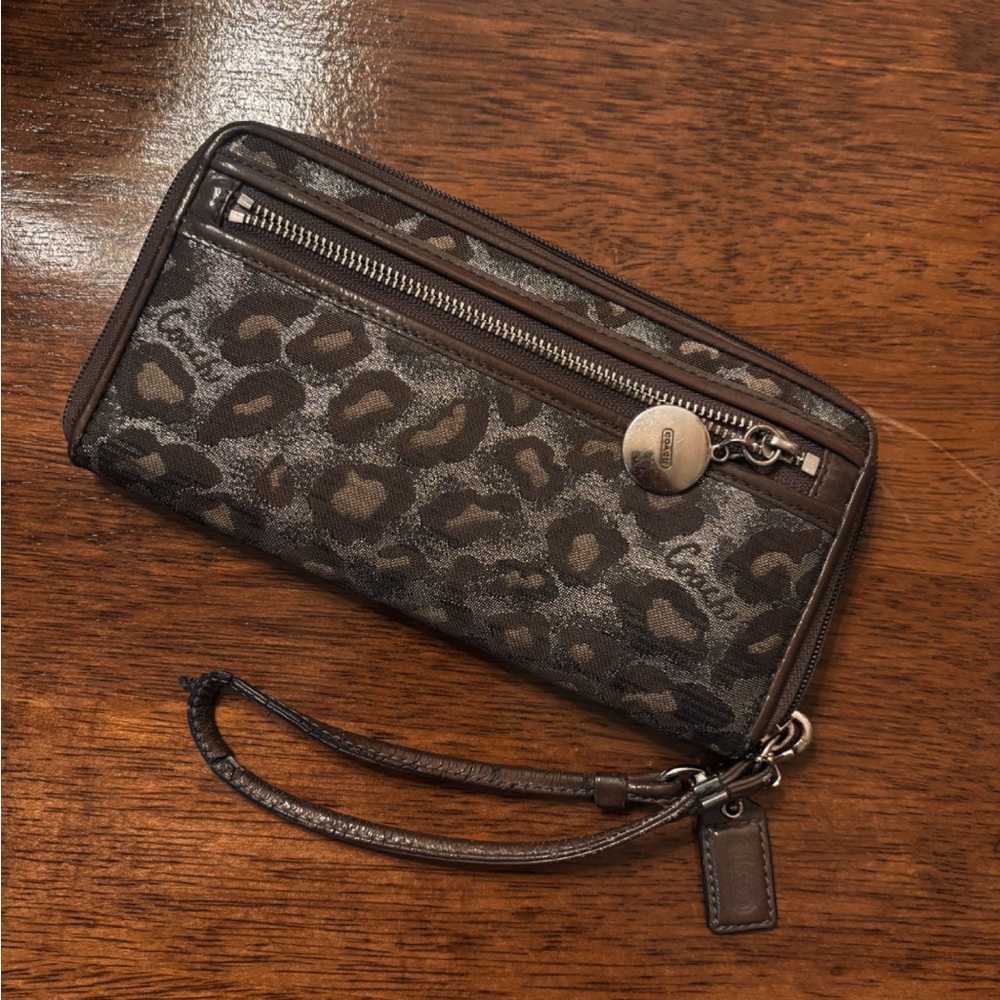 Coach Leopard Print Wristlet